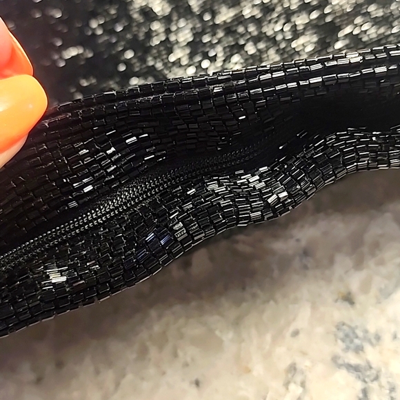 Vintage Black Beaded Clutch - Picture 7 of 10